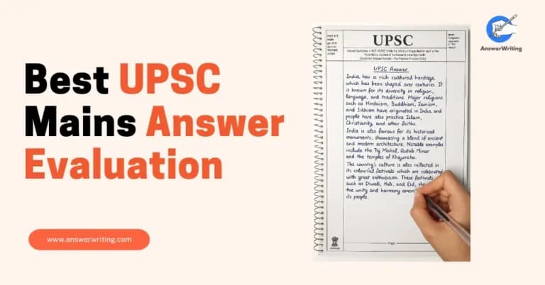 Best UPSC Mains Answer Evaluation using AnswerWriting.com