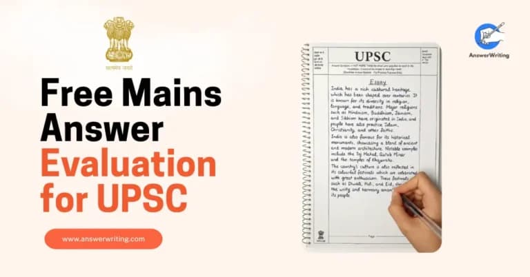 Free Mains Answer Evaluation for UPSC by AnswerWriting