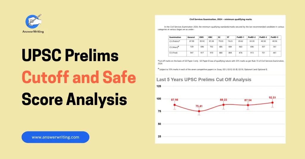 UPSC Prelims Cutoff Trends and Safe Score Analysis: Is the Paper Getting Tougher?