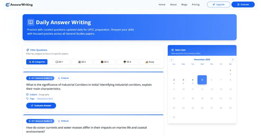 UPSC Daily Answer Writing Practice | AnswerWriting